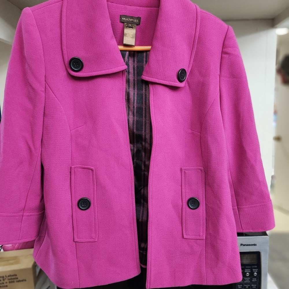 Multiples Women's Bold Pink Blazer